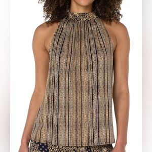 Liverpool sleeveless mock neck tank top